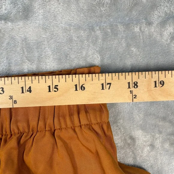 Ann Taylor Skirt Womens L Large Orange A Line Elastic Waist Casual Work - Picture 5 of 6